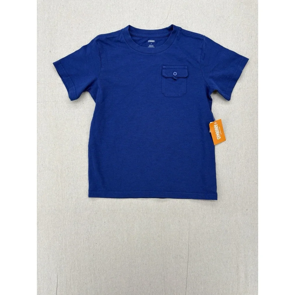 Gymboree Short Sleeve Pocket Blue Top Kids Size 7